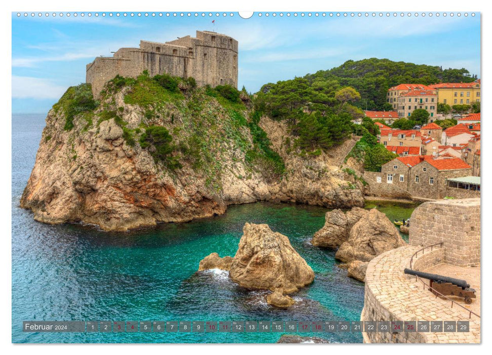 Dubrovnik - Proud Beauty of the Dalmatian Coast (CALVENDO Premium Wall Calendar 2024) 