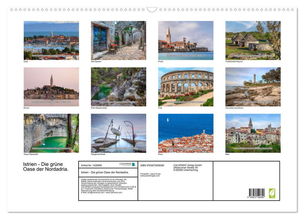 Istria - The green oasis of the northern Adriatic. (CALVENDO wall calendar 2024) 