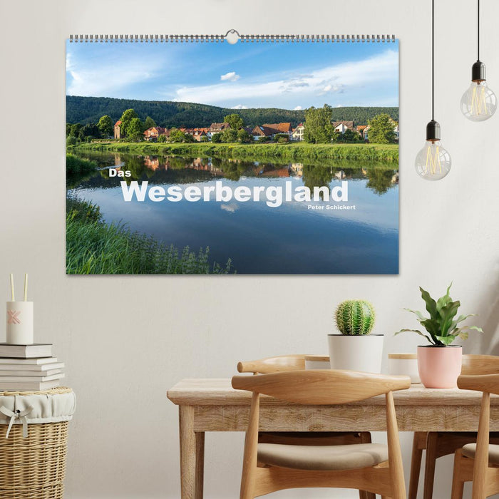 Le Weserbergland (calendrier mural CALVENDO 2024) 