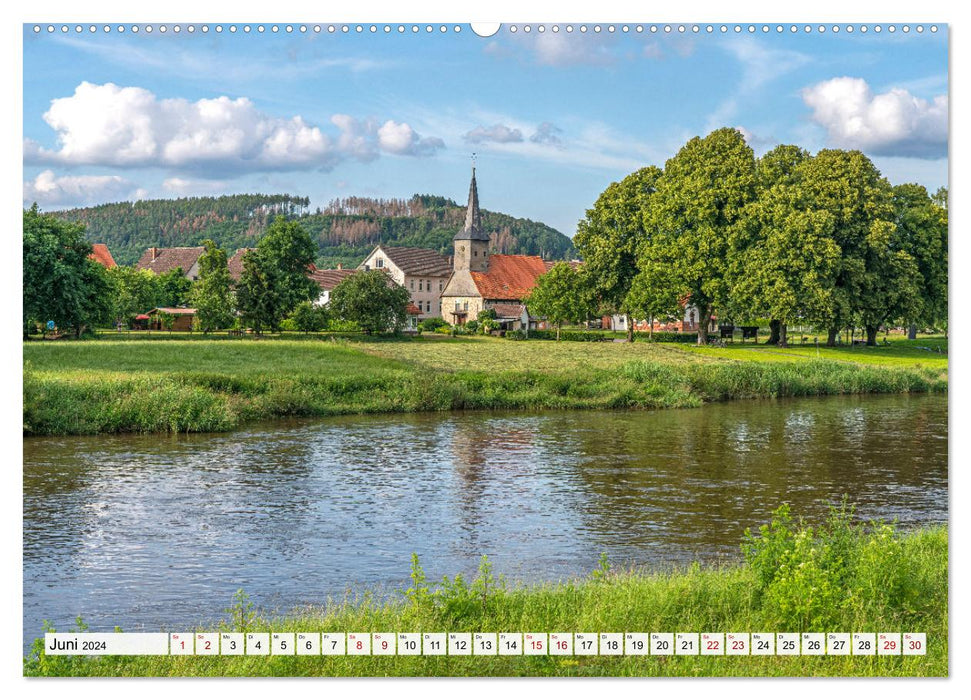 The Weserbergland (CALVENDO wall calendar 2024) 