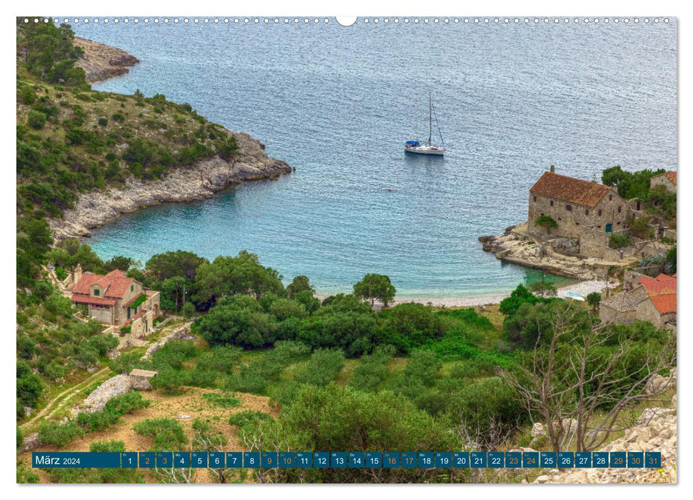 Island of Hvar - The sunniest place in the Adriatic (CALVENDO wall calendar 2024) 