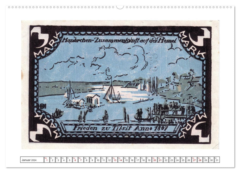 Gruss aus Tilsit - Historische Stadtansichten (CALVENDO Premium Wandkalender 2024)
