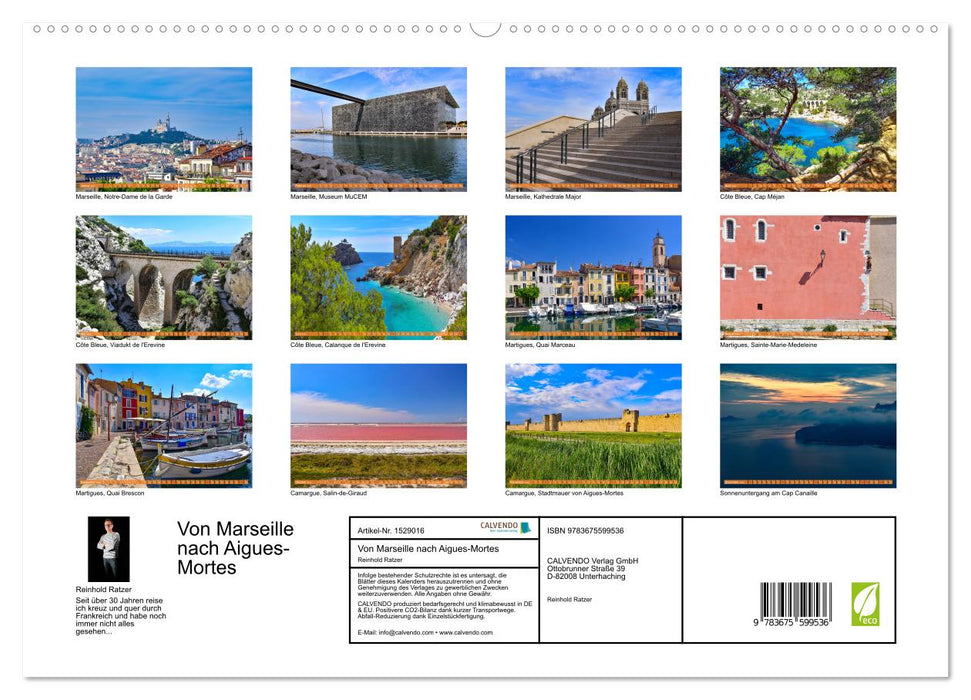 From Marseille to Aigus-Mortes (CALVENDO Premium Wall Calendar 2024) 