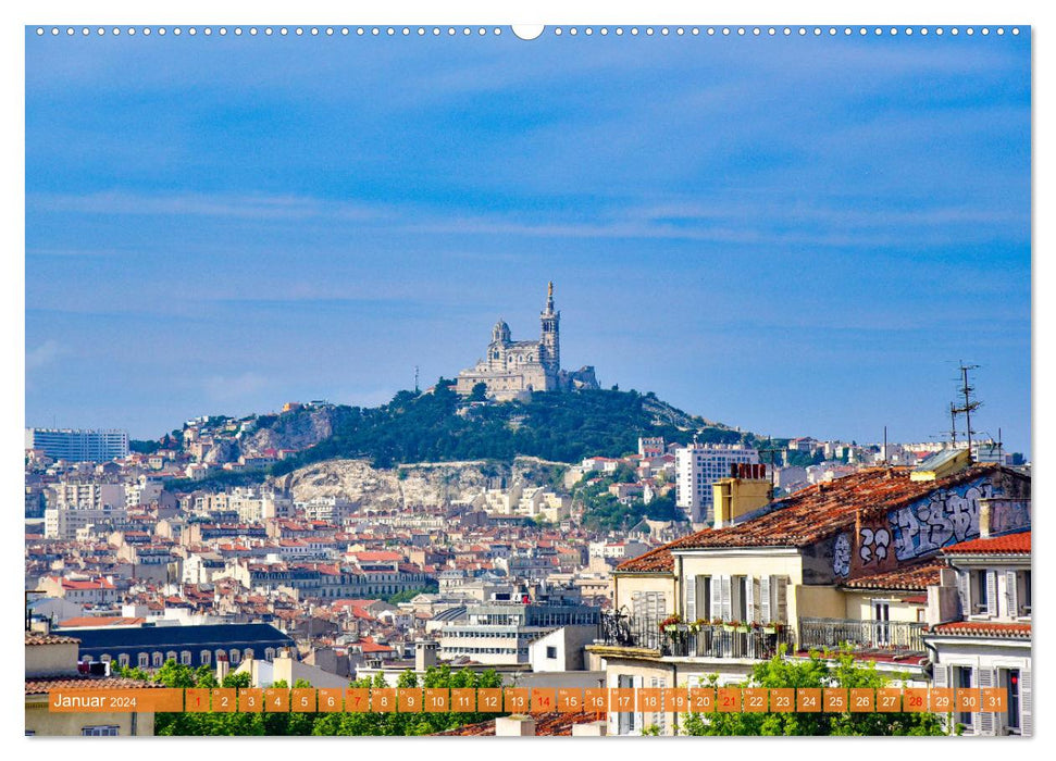 From Marseille to Aigus-Mortes (CALVENDO Premium Wall Calendar 2024) 