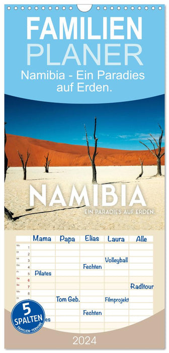 Namibia - Ein Paradies auf Erden. (CALVENDO Familienplaner 2024)