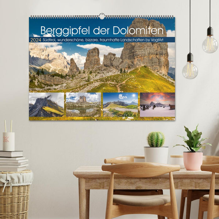 Mountain peaks of the Dolomites (CALVENDO wall calendar 2024) 