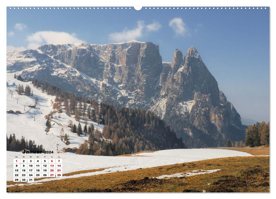 Mountain peaks of the Dolomites (CALVENDO wall calendar 2024) 