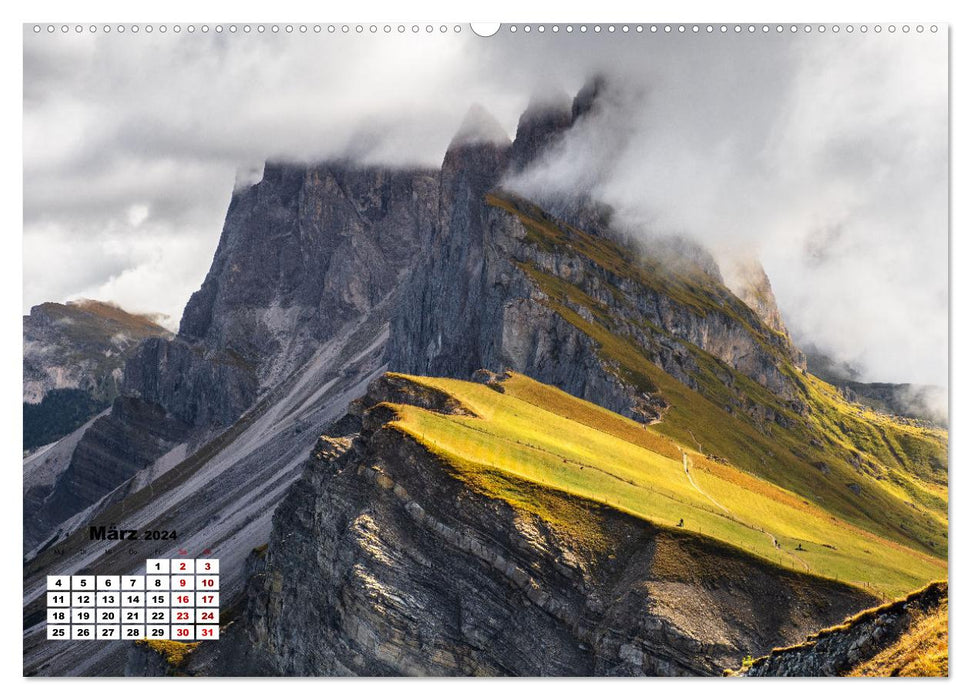 Berggipfel der Dolomiten (CALVENDO Wandkalender 2024)