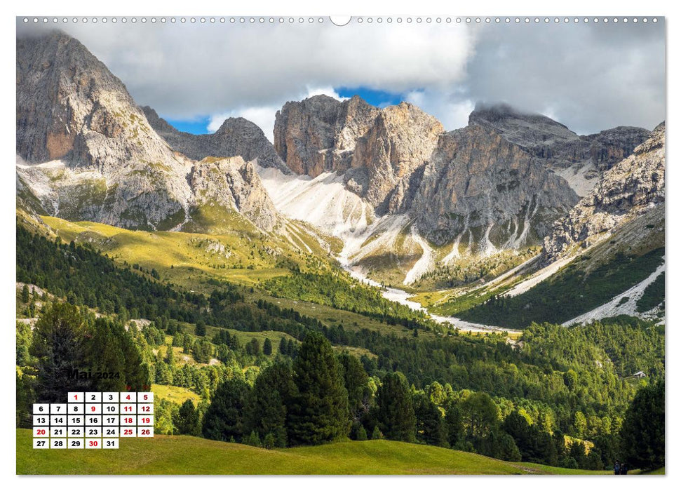 Mountain peaks of the Dolomites (CALVENDO wall calendar 2024) 