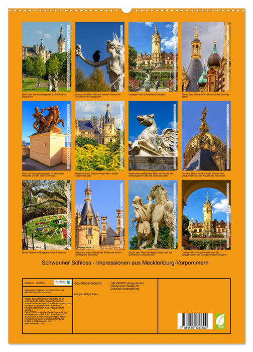 Schwerin Castle - Impressions from Mecklenburg-Western Pomerania (CALVENDO Premium Wall Calendar 2024) 
