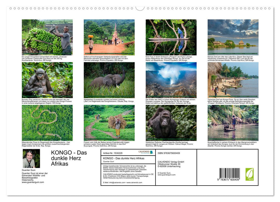 CONGO - the dark heart of Africa (CALVENDO Premium Wall Calendar 2024) 