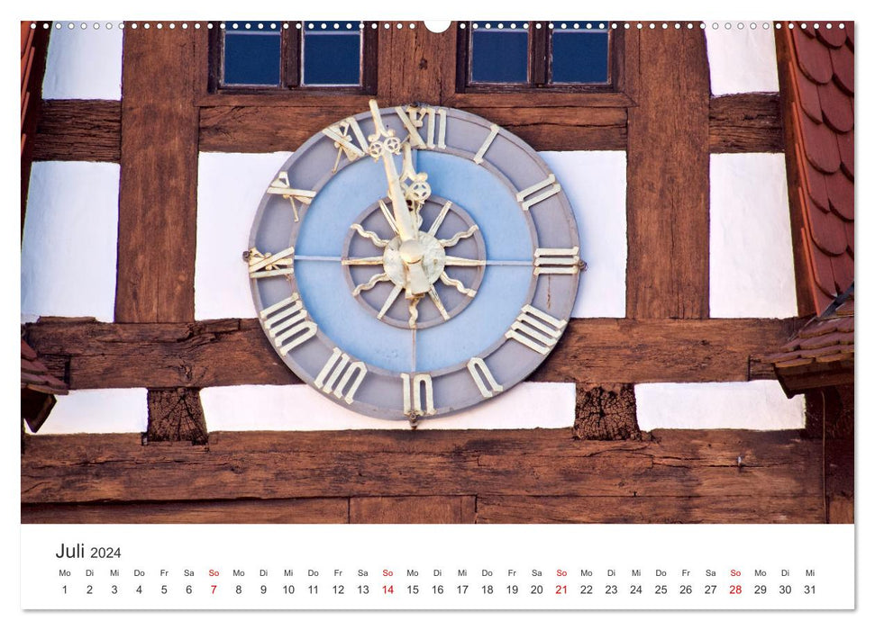 Hesse - Clocks on facades (CALVENDO Premium Wall Calendar 2024) 