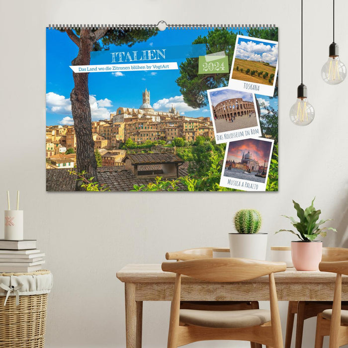 Italy, the country where the lemons bloom by VogtArt (CALVENDO wall calendar 2024) 