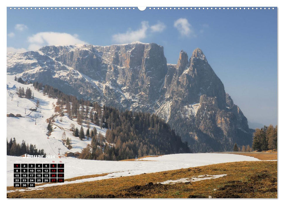 South Tyrol, fantastic mountains and lakes by VogtArt (CALVENDO Premium Wall Calendar 2024) 