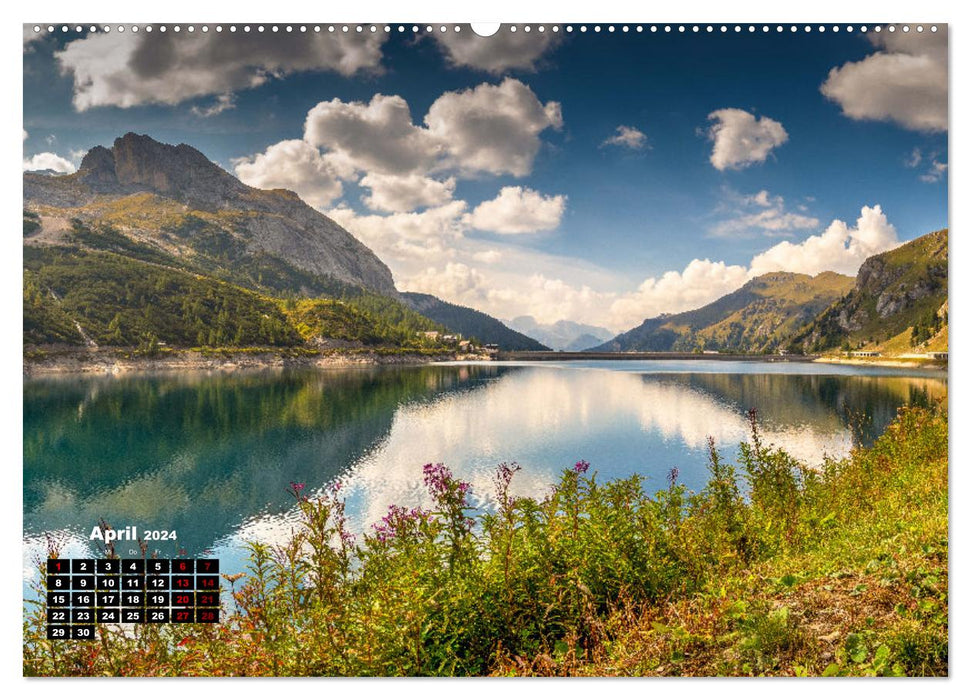 South Tyrol, fantastic mountains and lakes by VogtArt (CALVENDO Premium Wall Calendar 2024) 