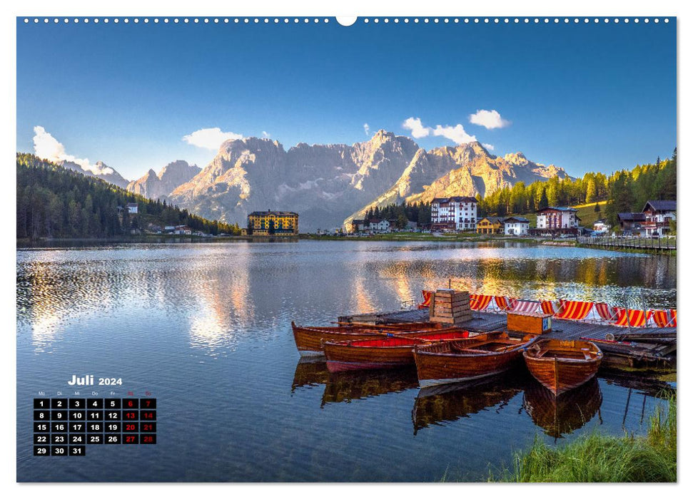 South Tyrol, fantastic mountains and lakes by VogtArt (CALVENDO Premium Wall Calendar 2024) 