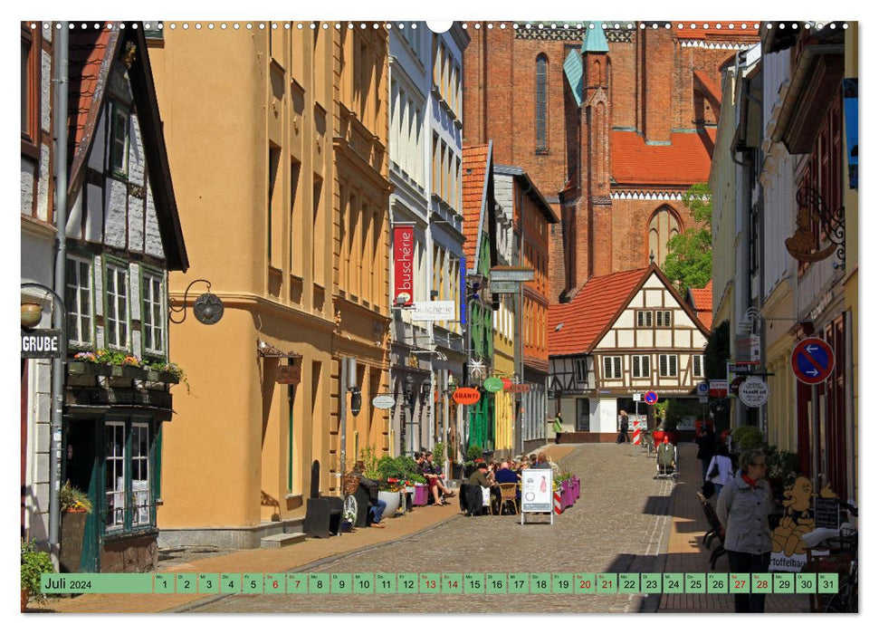 Residential city of Schwerin - impressions from Mecklenburg-Western Pomerania (CALVENDO Premium Wall Calendar 2024) 
