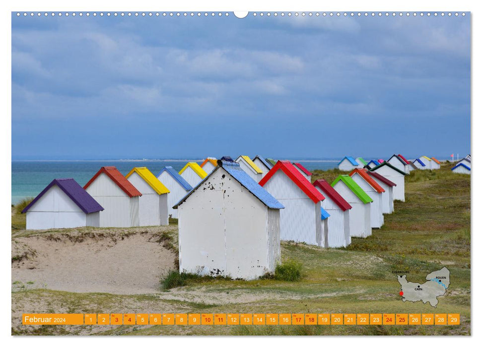 The coasts of Normandy from Mont Saint-Michel to Étretat (CALVENDO Premium Wall Calendar 2024) 