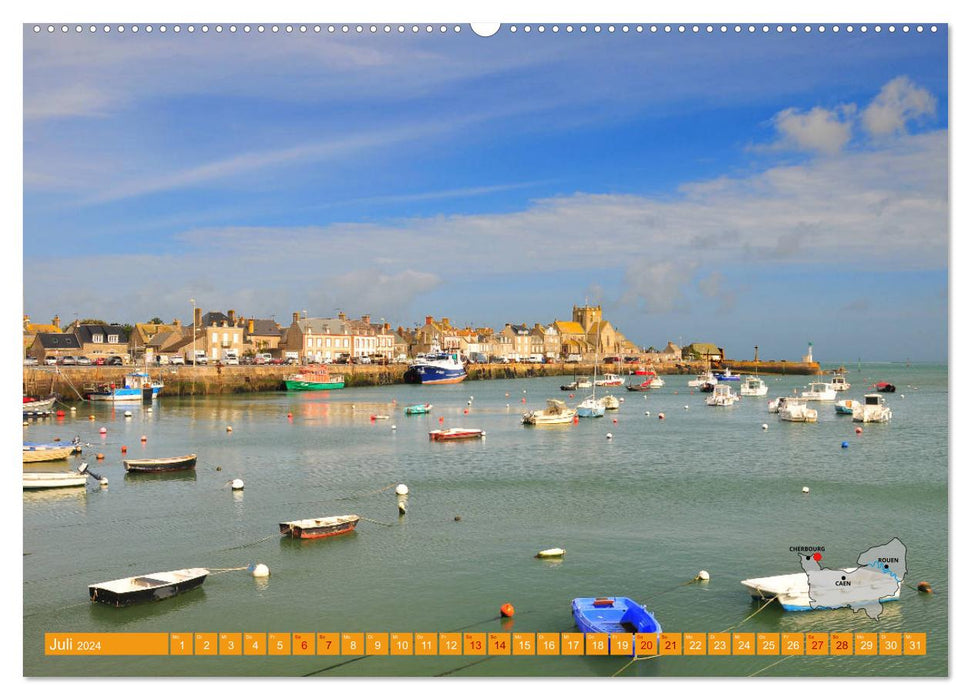 The coasts of Normandy from Mont Saint-Michel to Étretat (CALVENDO Premium Wall Calendar 2024) 