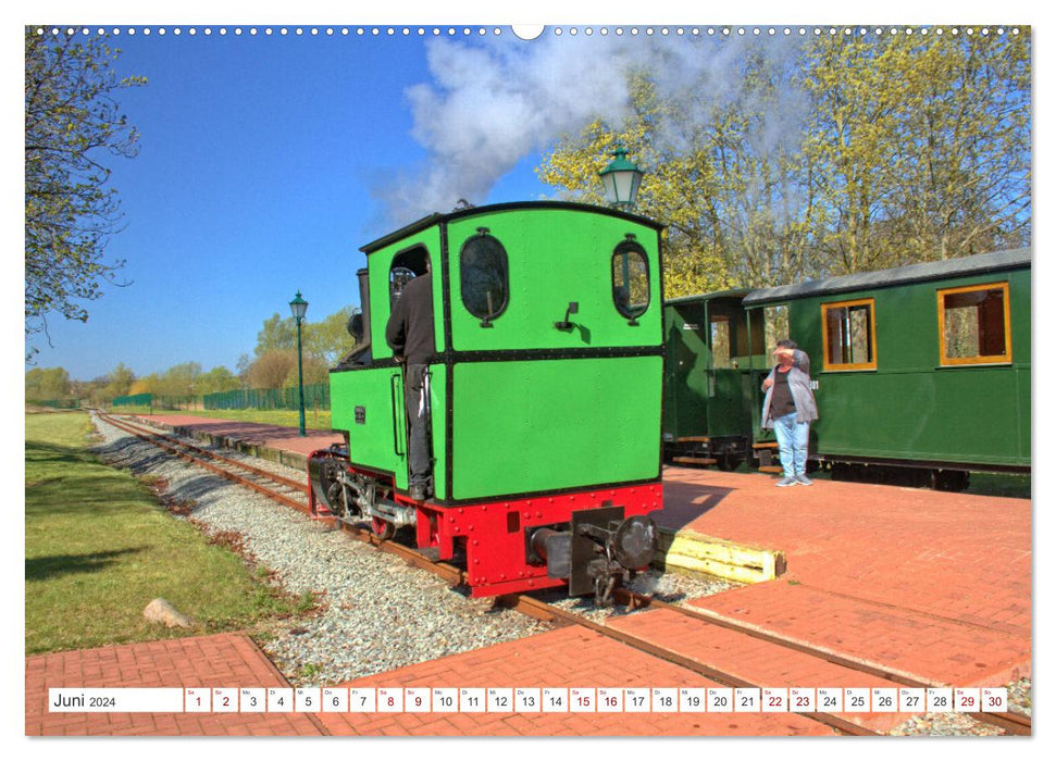 De Lütt coffee burner - impressions of a Mecklenburg small railway (CALVENDO wall calendar 2024) 