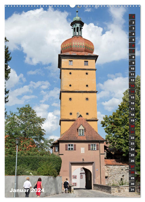 Dinkelsbühl - Baudenkmäler einer mittelalterlichen Stadt (CALVENDO Premium Wandkalender 2024)