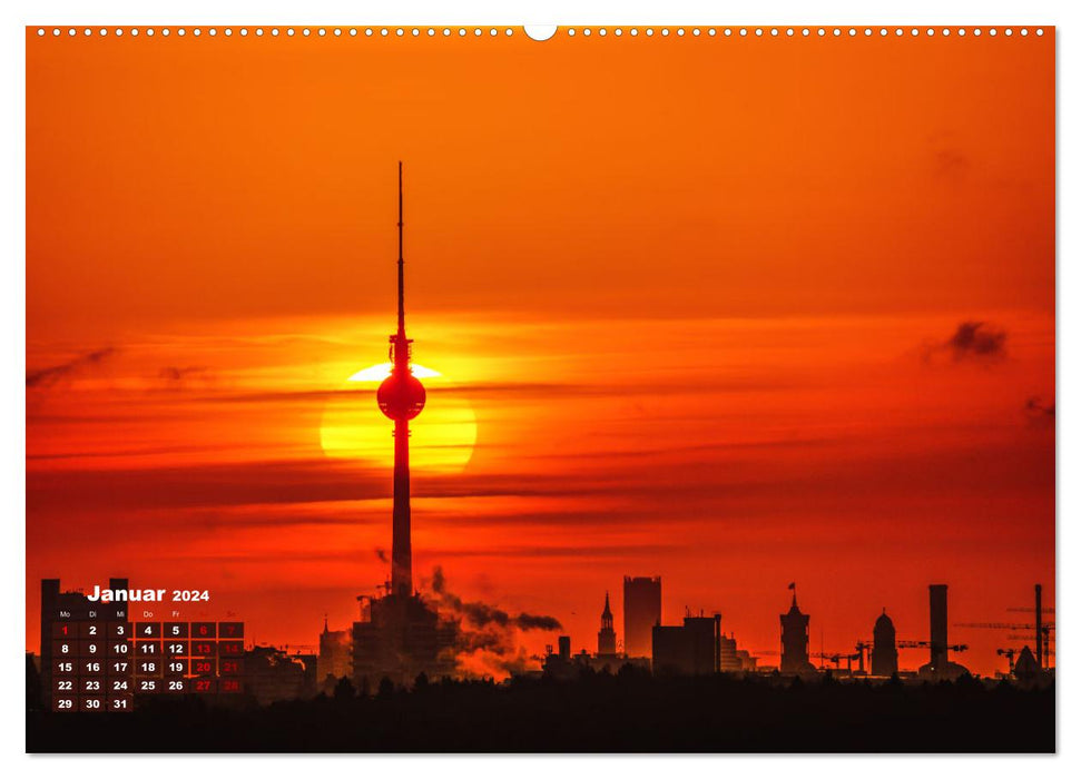 Ein Jahr Fernsehturm Berlin (CALVENDO Wandkalender 2024)