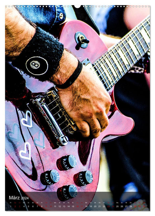 Rockgitarren in Concert (CALVENDO Premium Wandkalender 2024)