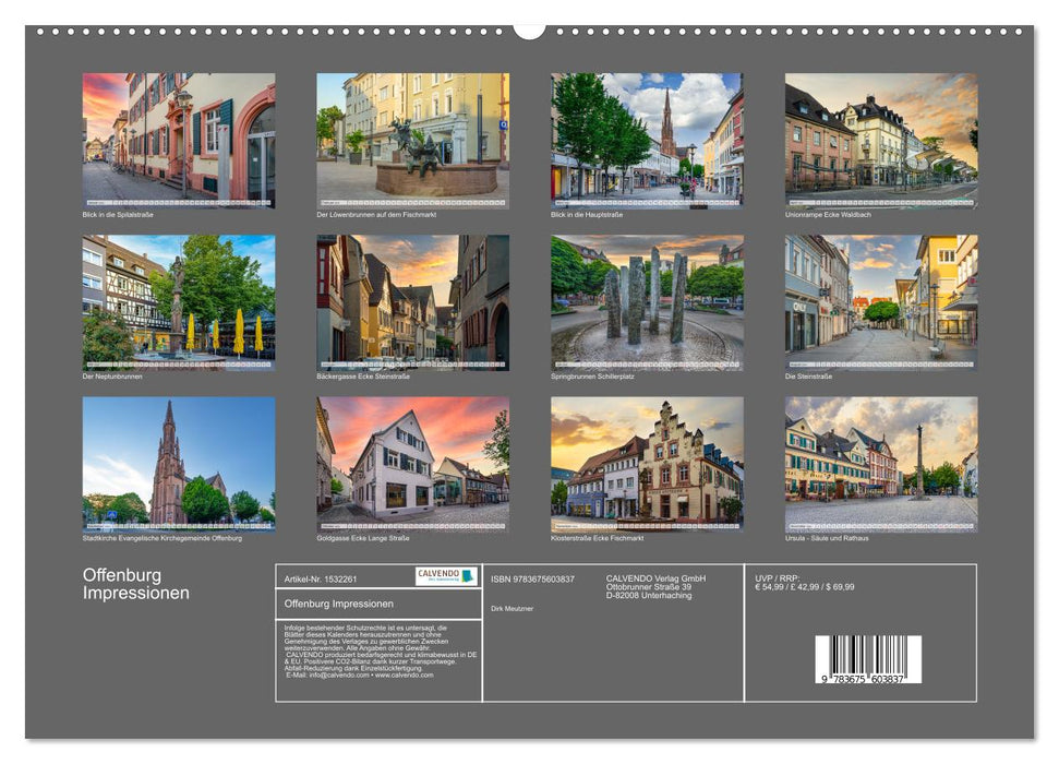 Offenburg Impressionen (CALVENDO Wandkalender 2024)