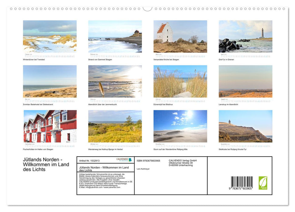 North of Jutland - Welcome to the Land of Light (CALVENDO Premium Wall Calendar 2024) 