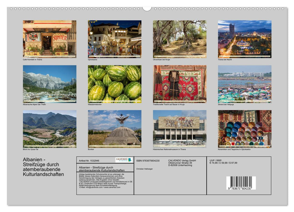 Albania - forays through breathtaking cultural landscapes (CALVENDO Premium Wall Calendar 2024) 