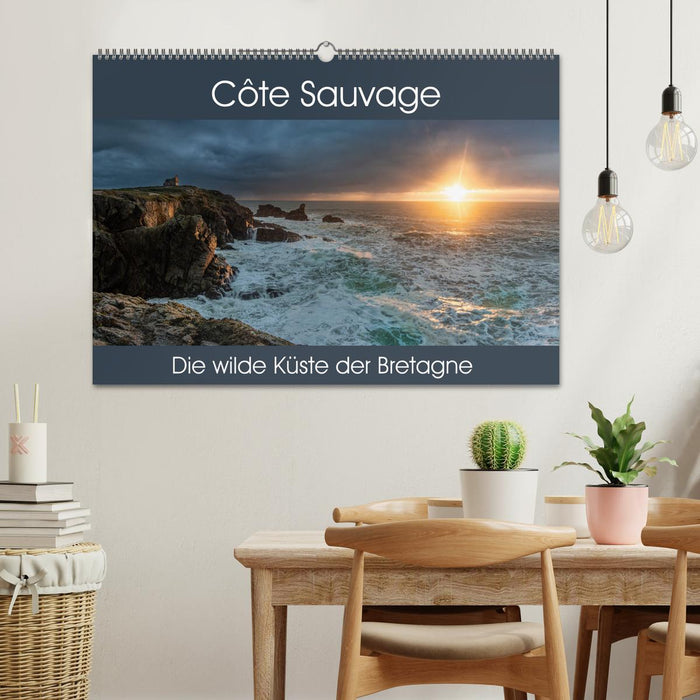 Côte Sauvage - La côte sauvage de Bretagne (Calendrier mural CALVENDO 2024) 