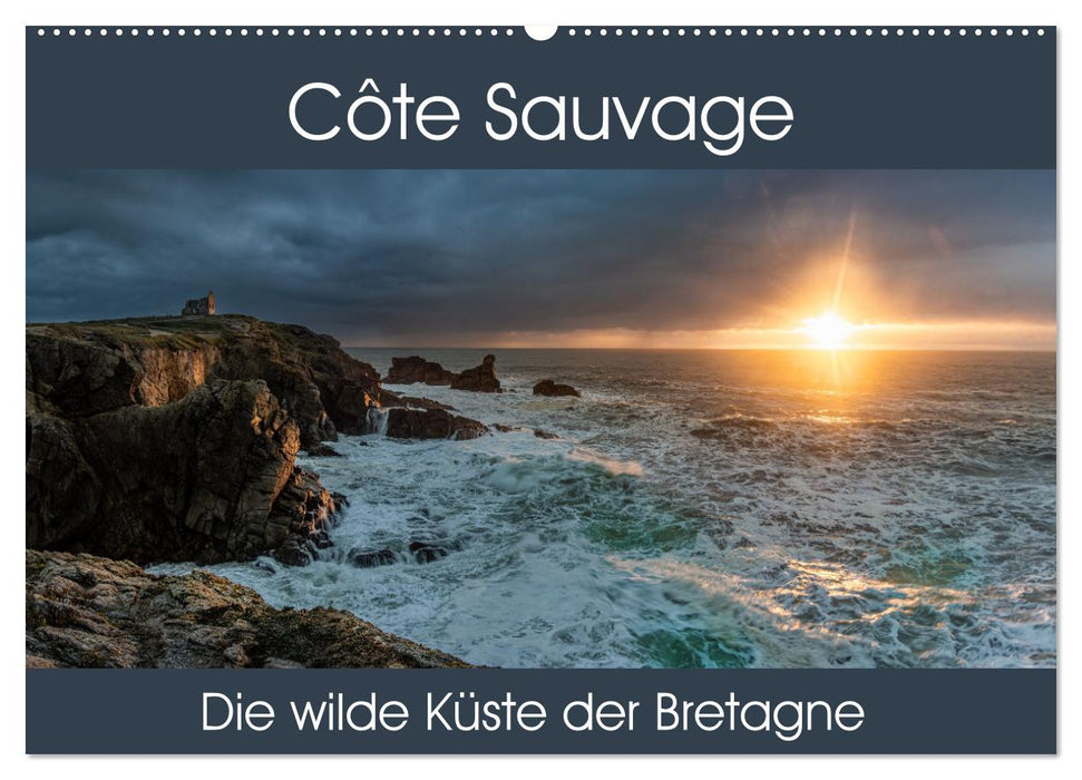 Côte Sauvage - La côte sauvage de Bretagne (Calendrier mural CALVENDO 2024) 