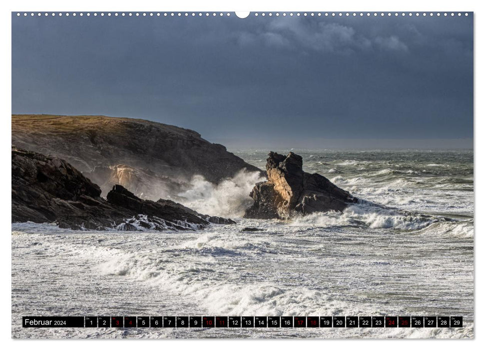 Côte Sauvage - Die wilde Küste der Bretagne (CALVENDO Wandkalender 2024)