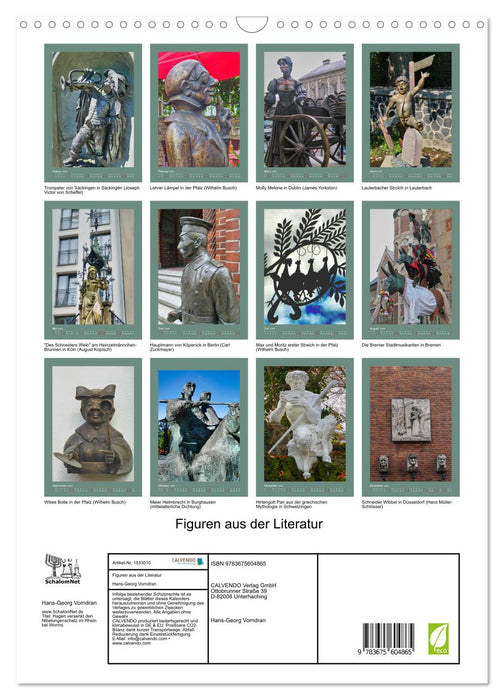 Figuren aus der Literatur (CALVENDO Wandkalender 2024)