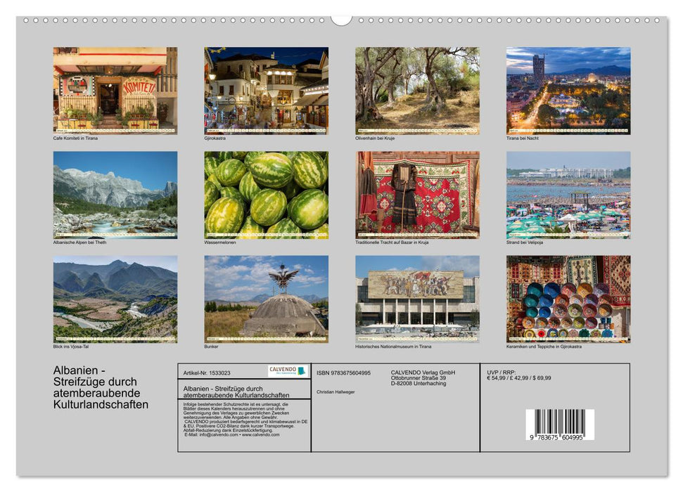 Albania - forays through breathtaking cultural landscapes (CALVENDO wall calendar 2024) 