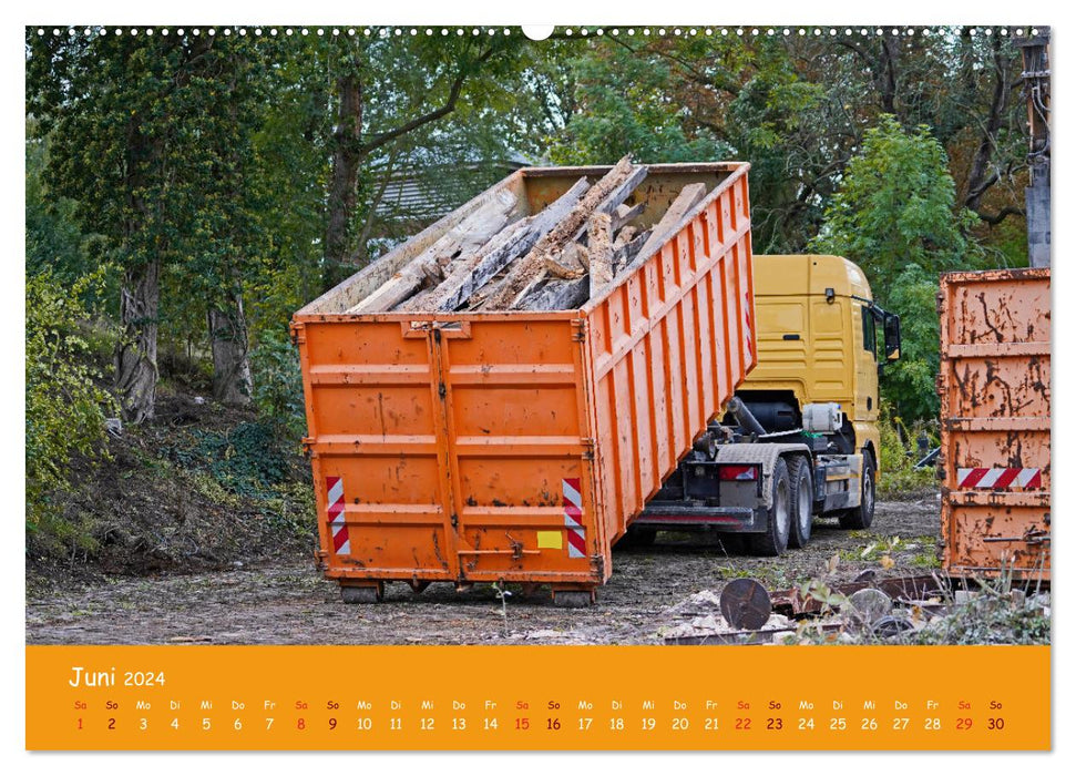 Baumaschinen im Einsatz (CALVENDO Wandkalender 2024)