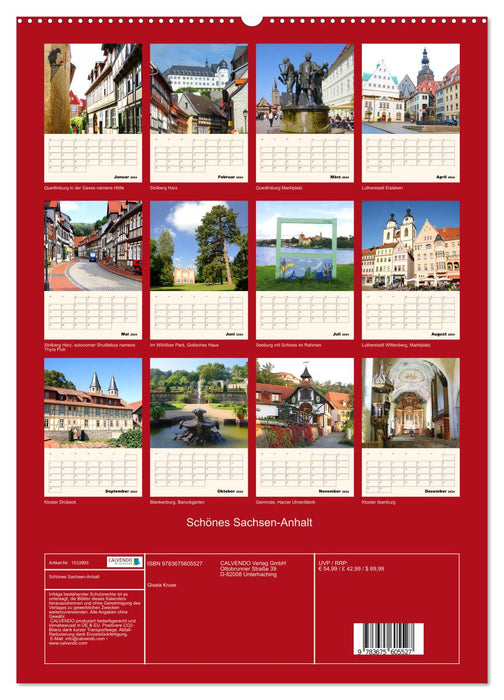 Schönes Sachsen-Anhalt (CALVENDO Wandkalender 2024)