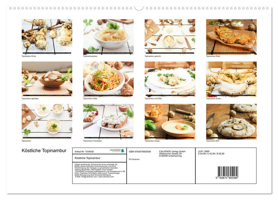 Köstliche Topinambur (CALVENDO Wandkalender 2024)