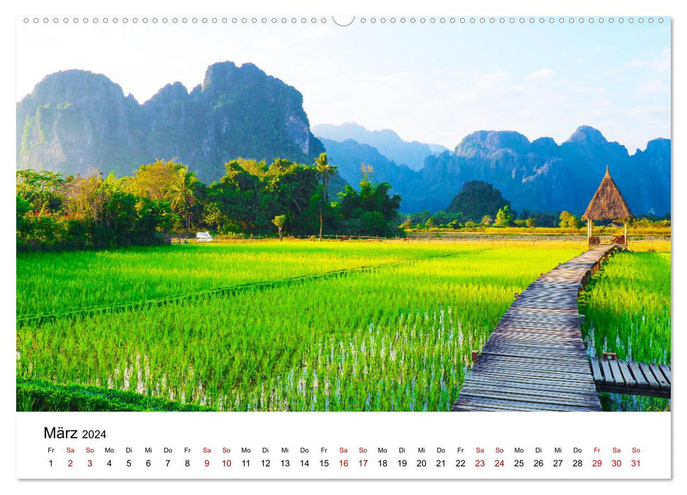 Laos - Abseits der Touristenströme. (CALVENDO Premium Wandkalender 2024)
