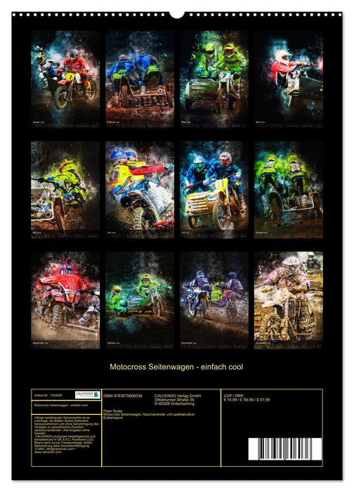 Motocross Seitenwagen - einfach cool (CALVENDO Premium Wandkalender 2024)