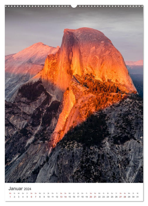Yosemite National Park - The beautiful national park in California. (CALVENDO Premium Wall Calendar 2024) 