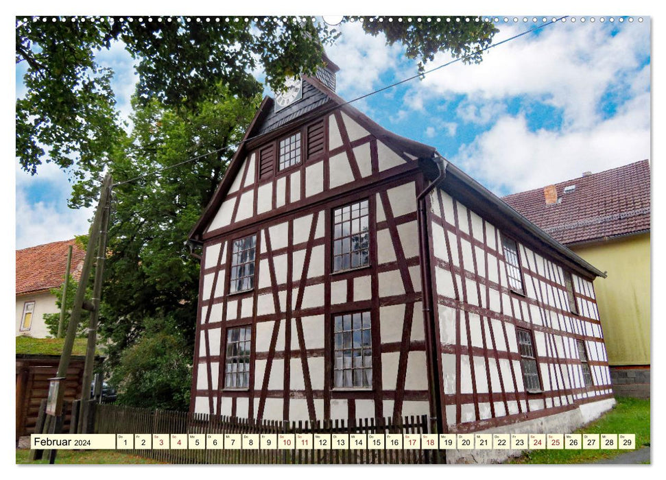 Half-timbered houses - churches in Thuringia (CALVENDO Premium Wall Calendar 2024) 