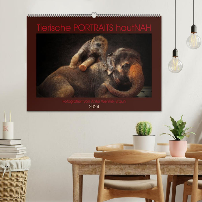 Tierische PORTRAITS hautNAH (CALVENDO Wandkalender 2024)