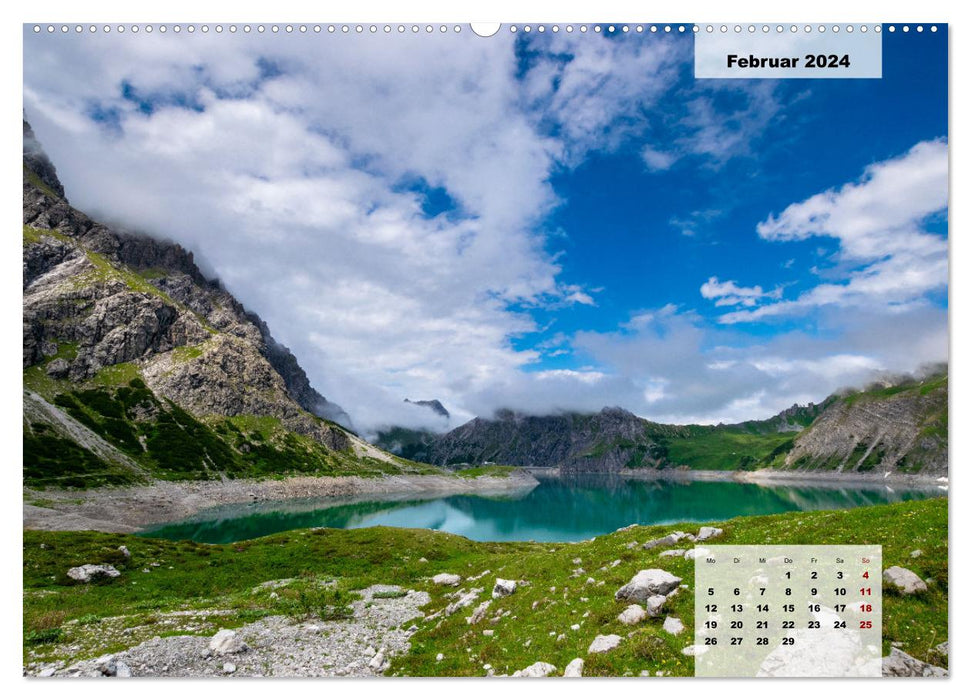 Lünersee - die blaue Perle der Alpen (CALVENDO Wandkalender 2024)