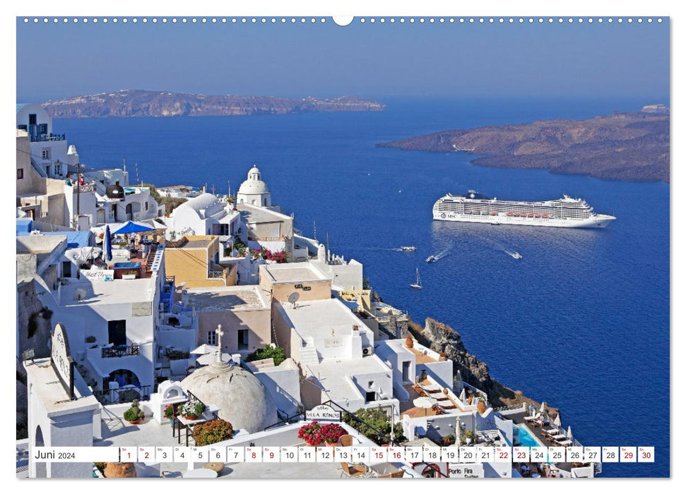 The Cyclades - Islands in the Aegean Sea (CALVENDO Premium Wall Calendar 2024) 