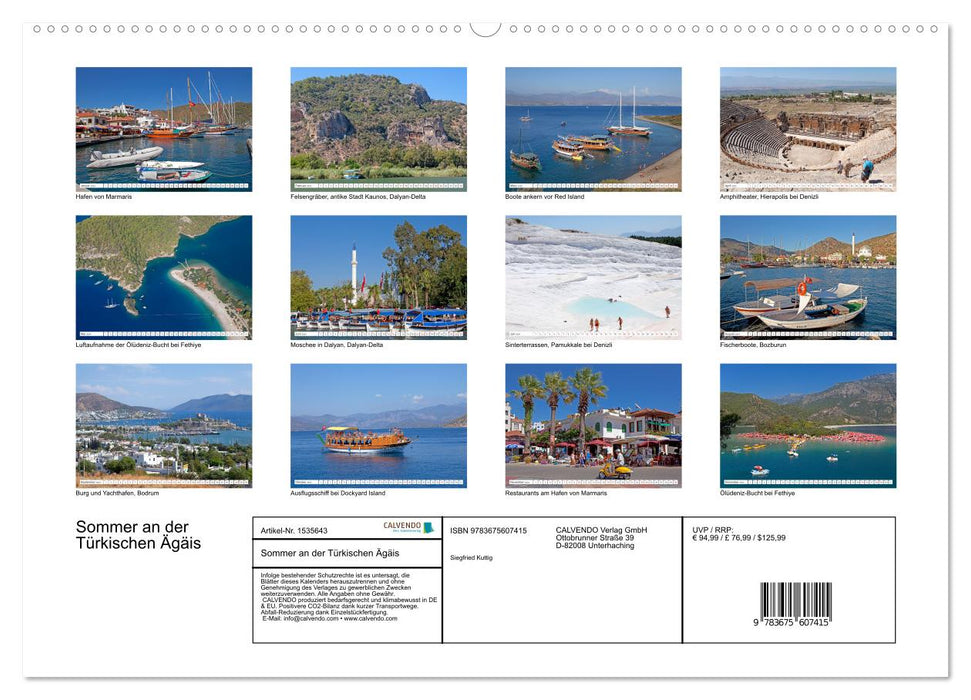 Summer on the Turkish Aegean (CALVENDO Premium Wall Calendar 2024) 