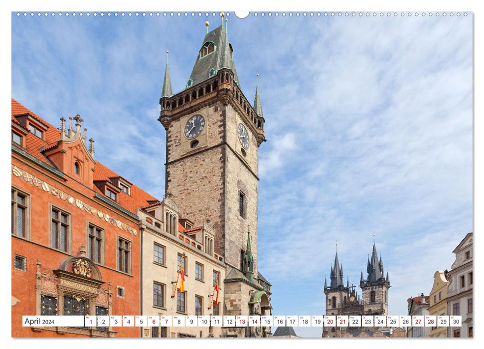 Golden Prague (CALVENDO Premium Wall Calendar 2024) 