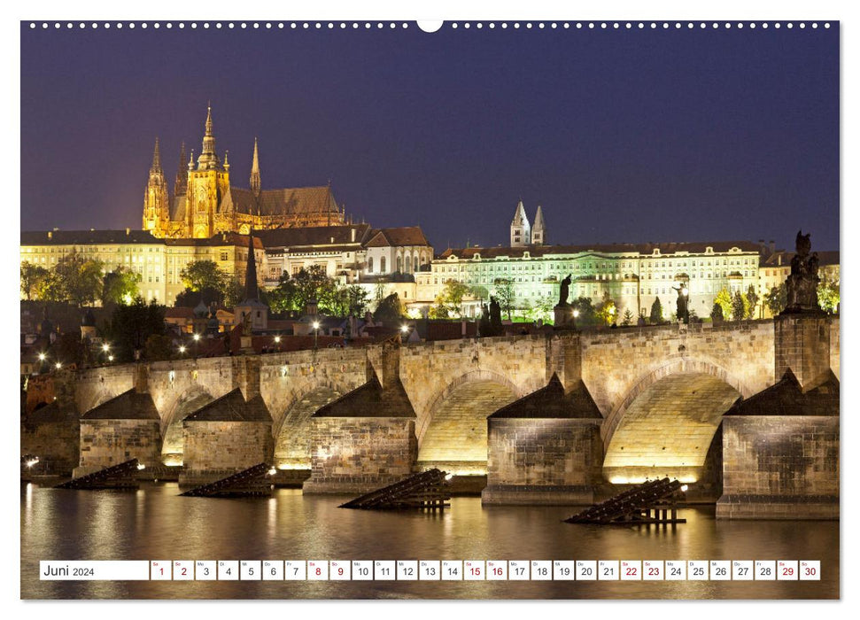 Golden Prague (CALVENDO Premium Wall Calendar 2024) 