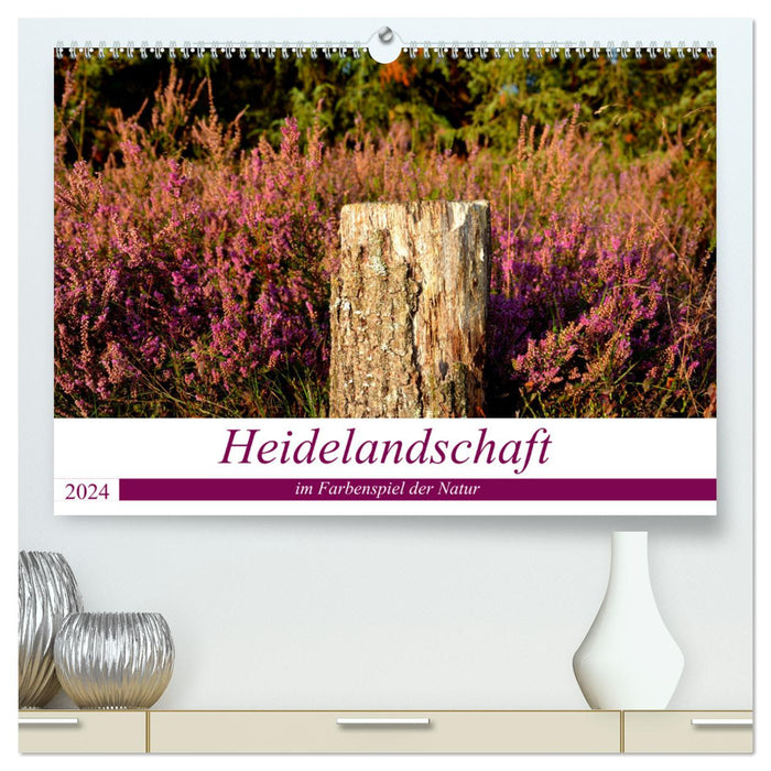 Heathland landscape in nature's play of colors (CALVENDO Premium Wall Calendar 2024) 