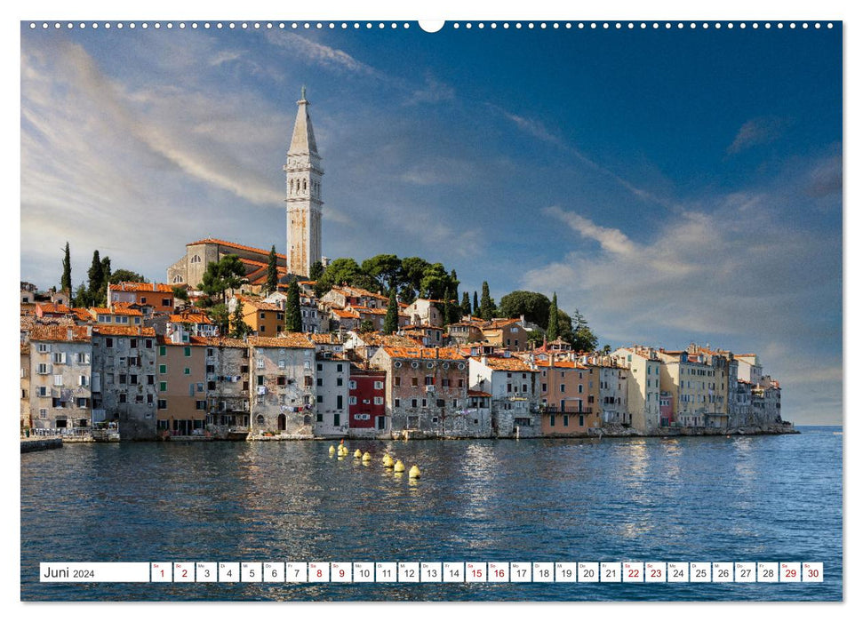 Istrien - Historische Städte und traumhafte Landschaften (CALVENDO Wandkalender 2024)
